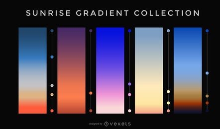 Coleção gradiente do nascer do sol