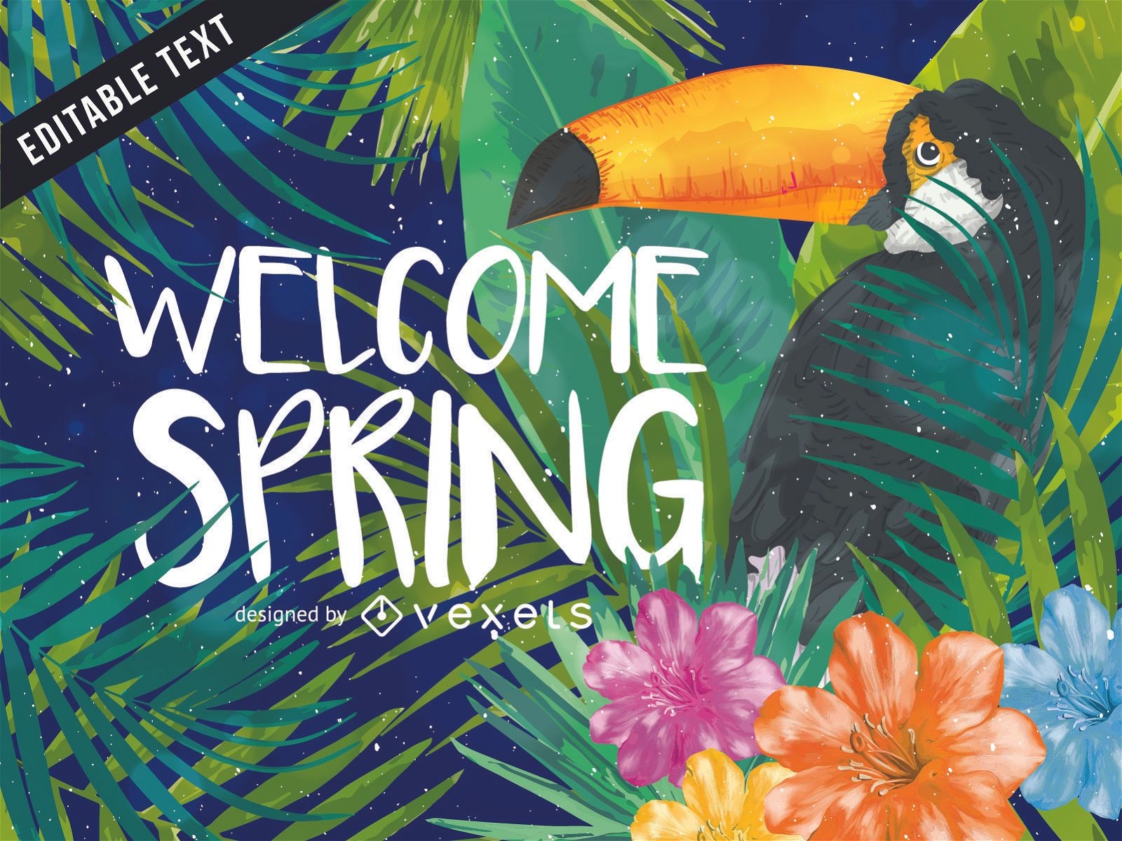 Welcome spring nature background