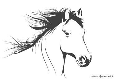 Ilustración aislada de caballo