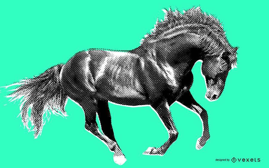 Wildpferdillustration Wildpferdillustration