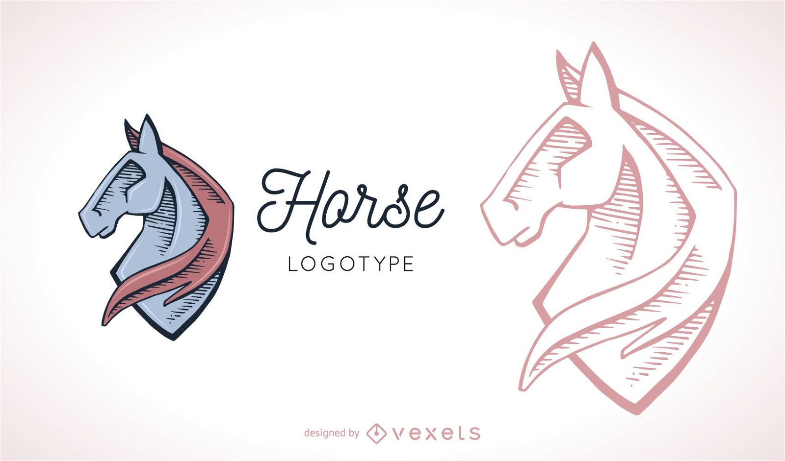Ilustración de plantilla de logotipo de caballo