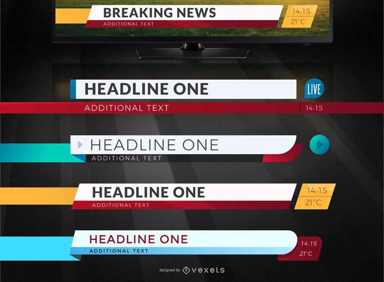 Noticias de televisión titulares patrones Noticias de televisión titulares patrones