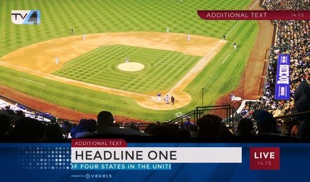 Gráfico de noticias deportivas de béisbol
