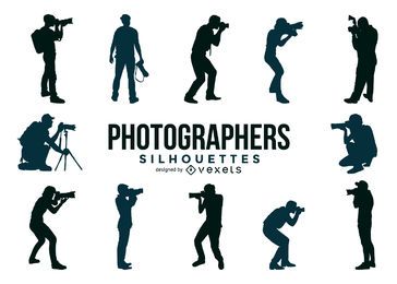 Photographer silhouettes collection Photographer silhouettes collection