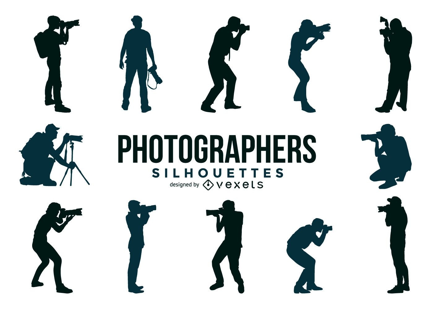 Photographer silhouettes collection