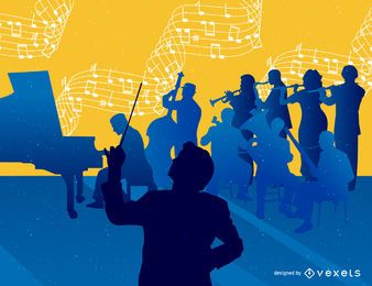 Fondo de orquesta musical Fondo de orquesta musical