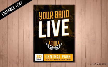 Music band live performance poster Music band live performance poster