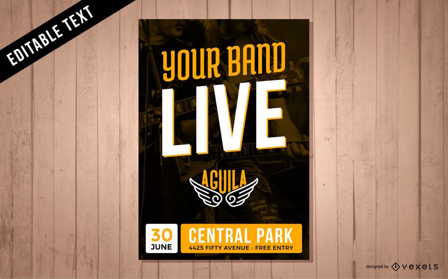 Music band live performance poster Music band live performance poster