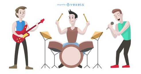 Meninos banda ilustração dos desenhos animados Meninos banda ilustração dos desenhos animados