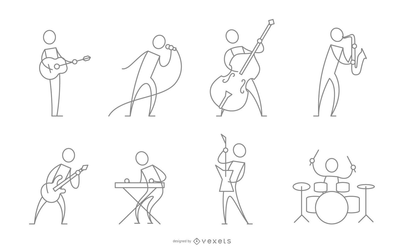Stroke musician character collection
