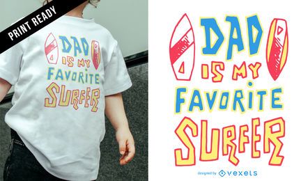 Dad surfer kids t-shirt design Dad surfer kids t-shirt design