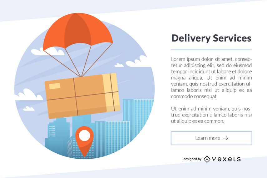 Delivery services illustration template Delivery services illustration template