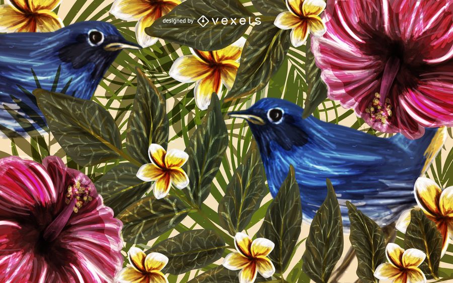 Exotic birds nature background Exotic birds nature background