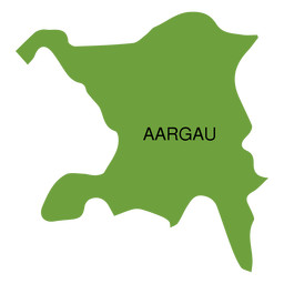 Mapa del cantón de Aargau Diseño PNG