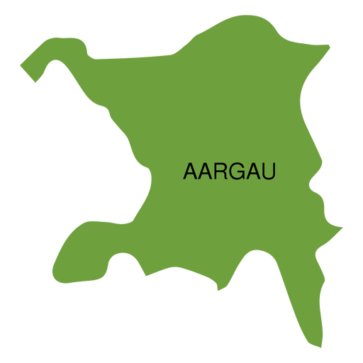 Mapa del cantón de Aargau Diseño PNG