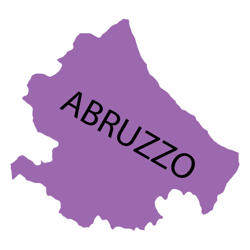 Mapa da região de Abruzzo Desenho PNG