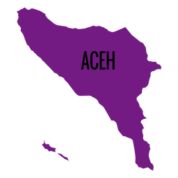 Aceh province map PNG Design