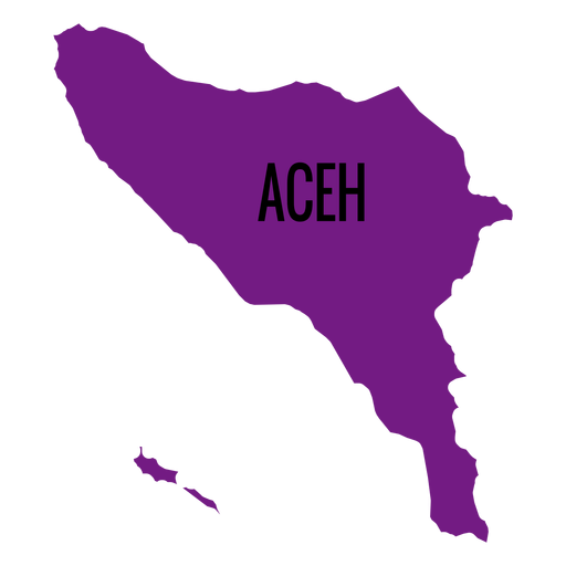 Mapa de la provincia de Aceh Diseño PNG