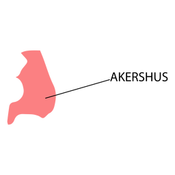 Mapa del condado de Akershus Diseño PNG