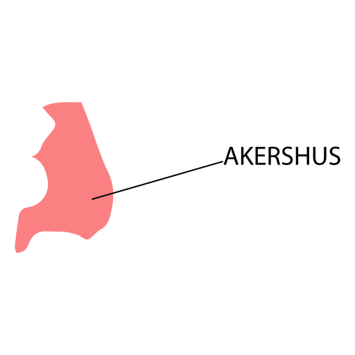 Akershus county map PNG Design