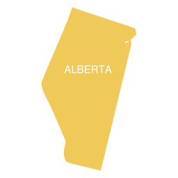 Alberta province map PNG Design