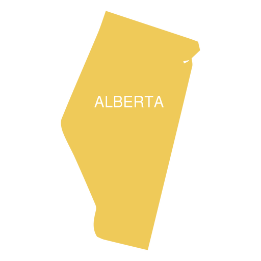 Alberta province map PNG Design