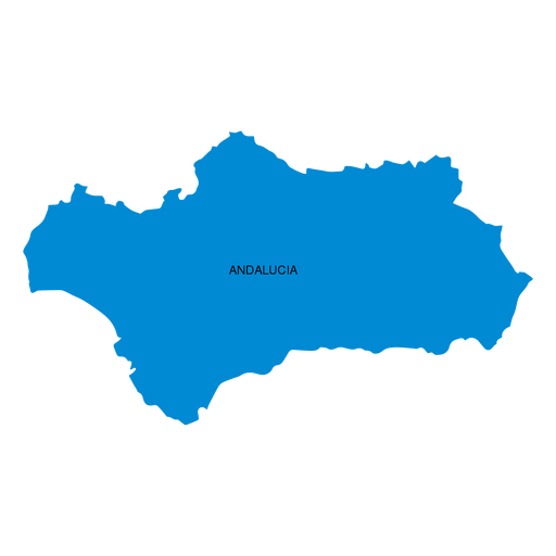 Karte der autonomen Gemeinschaft Andalusien PNG-Design