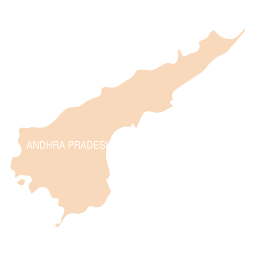 Andhra pradesh state map PNG Design