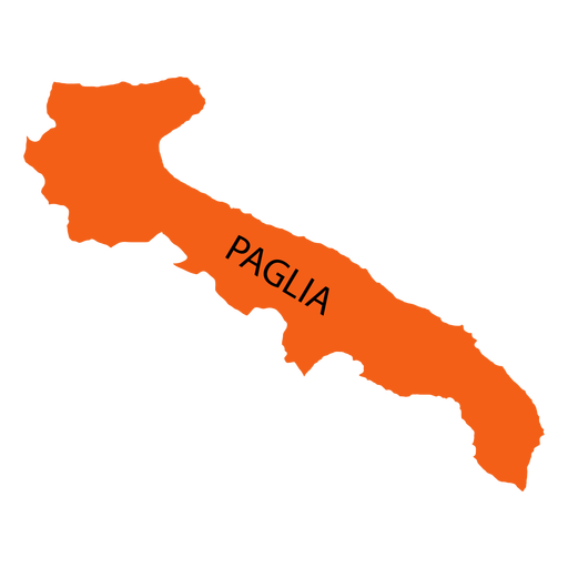 Apulia region map PNG Design