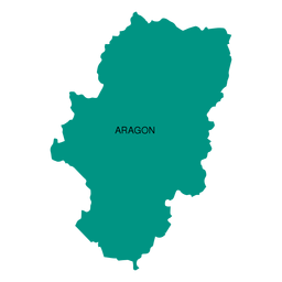 Aragon autonomous community map PNG Design