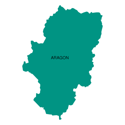 Mapa de la comunidad autónoma de Aragón Diseño PNG