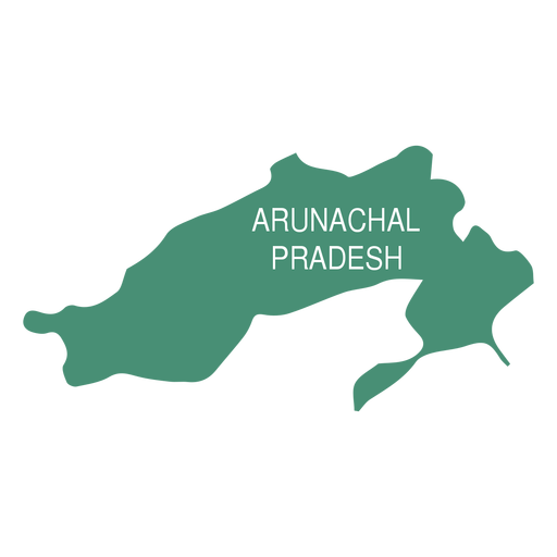 Arunachal Pradesh mapa del estado Diseño PNG