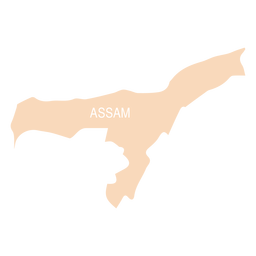 Mapa del estado de Assam Diseño PNG