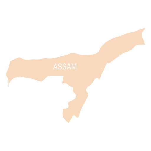 Assam state map PNG Design