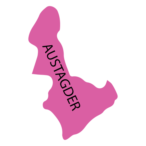 Mapa del condado de Aust Agder Diseño PNG