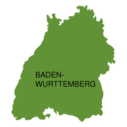 Mapa del estado de baden wurttemberg Diseño PNG