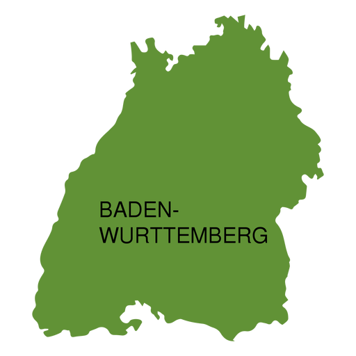 Mapa do estado de Baden-Wurttemberg Desenho PNG