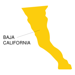Mapa del estado de baja california Diseño PNG