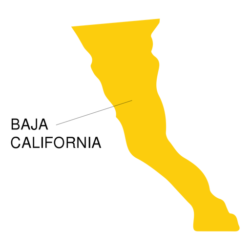 Mapa del estado de baja california Diseño PNG