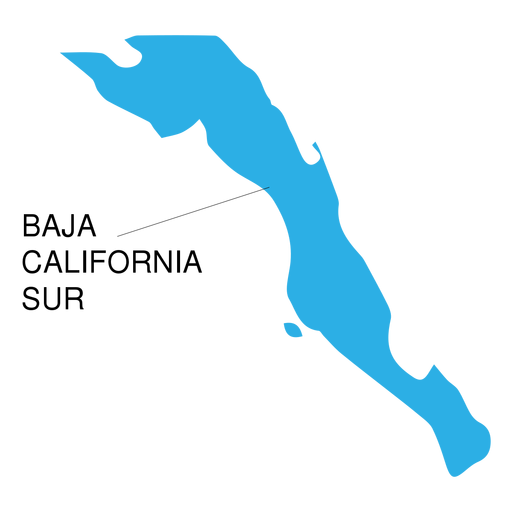 Baja california sur state map Desenho PNG