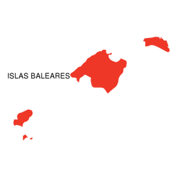 Mapa de la comunidad autónoma de las islas baleares Diseño PNG Transparent PNG