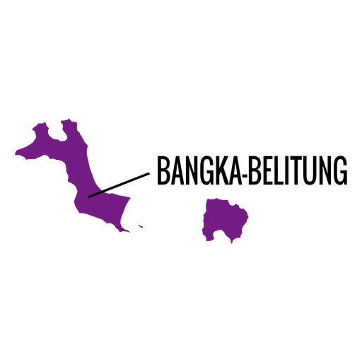 Mapa da província de Bangka belitung Desenho PNG