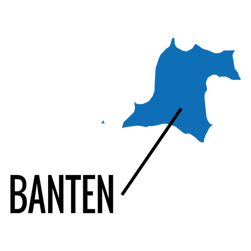Mapa de la provincia de Banten Diseño PNG