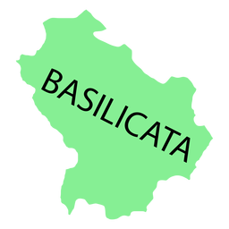Mapa de la región de Basilicata Diseño PNG