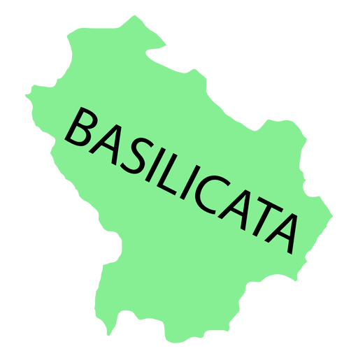 Basilicata region map PNG Design