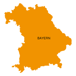 Mapa del estado de Bayern Diseño PNG