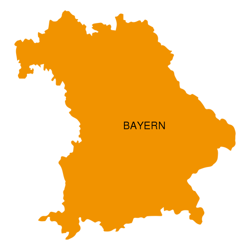 Bayern state map PNG Design