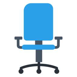 Silla de oficina azul clipart Diseño PNG