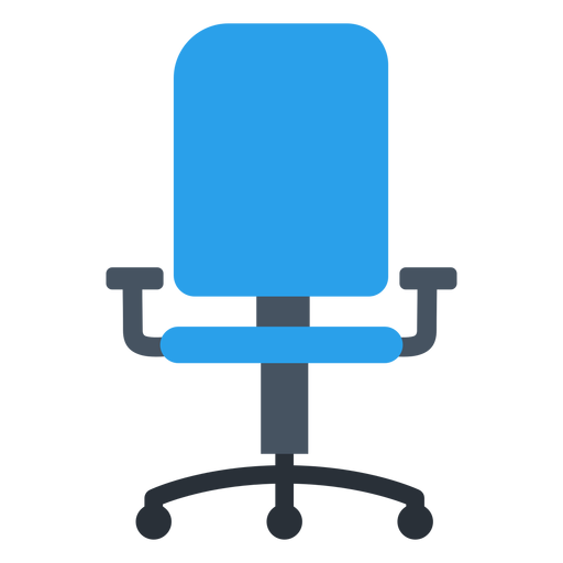 Clipart de cadeira de escritório azul Desenho PNG