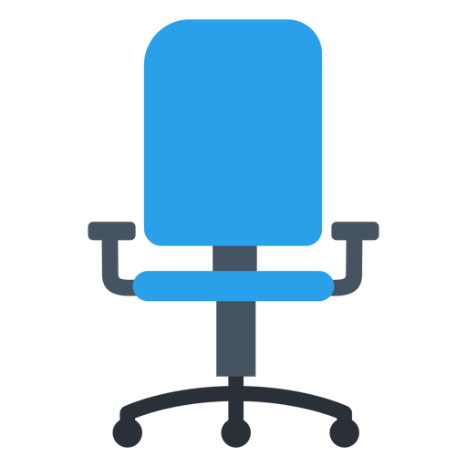 Silla de oficina azul clipart Diseño PNG